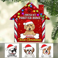Personalized Dog First Christmas House Ornament NB112 87O53 thumb 1
