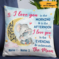 Personalized Elephant Mom Grandma Pillow NB112 95O57 thumb 1