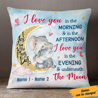 Personalized Elephant Mom Grandma Pillow NB112 95O57 thumb 1