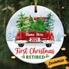 Personalized First Christmas Retired Car Truck Circle Ornament NB113 81O34 thumb 1