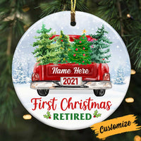 Personalized First Christmas Retired Car Truck Circle Ornament NB113 81O34 thumb 1
