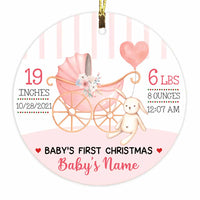 Personalized Baby First Christmas Circle Ornament NB131 30O58 thumb 1