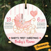 Personalized Baby First Christmas Circle Ornament NB131 30O58 1