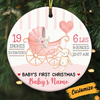 Personalized Baby First Christmas Circle Ornament NB131 30O58 thumb 1