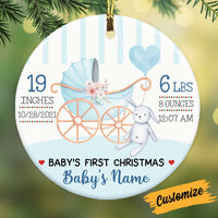Personalized Baby First Christmas Circle Ornament NB131 30O58 thumb 1