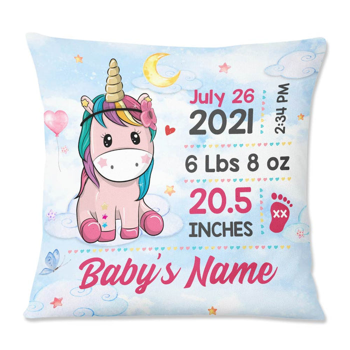 Personalized Baby Unicorn Birth Announcement NB172 24O57 1