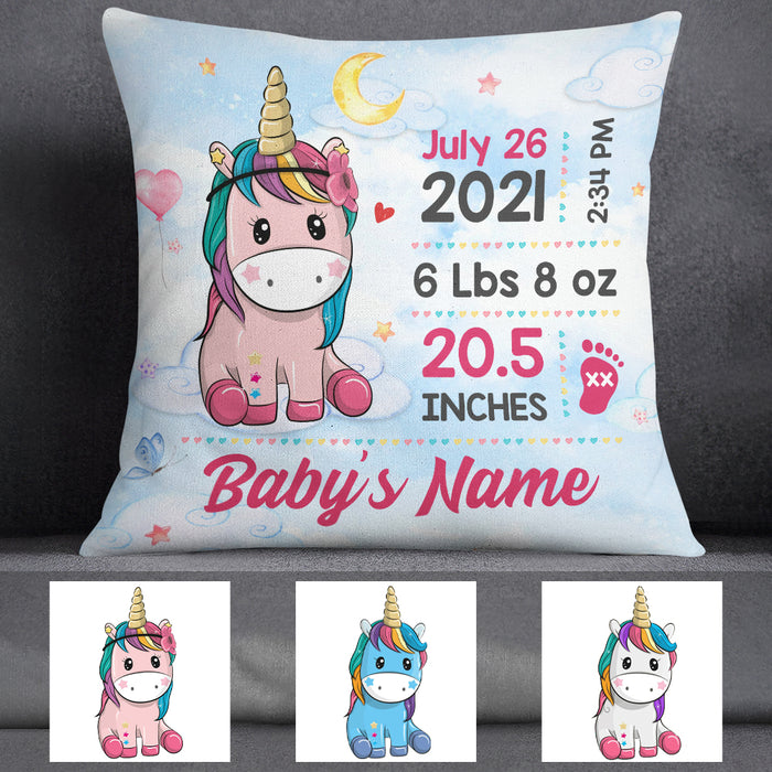 Personalized Baby Unicorn Birth Announcement NB172 24O57 1