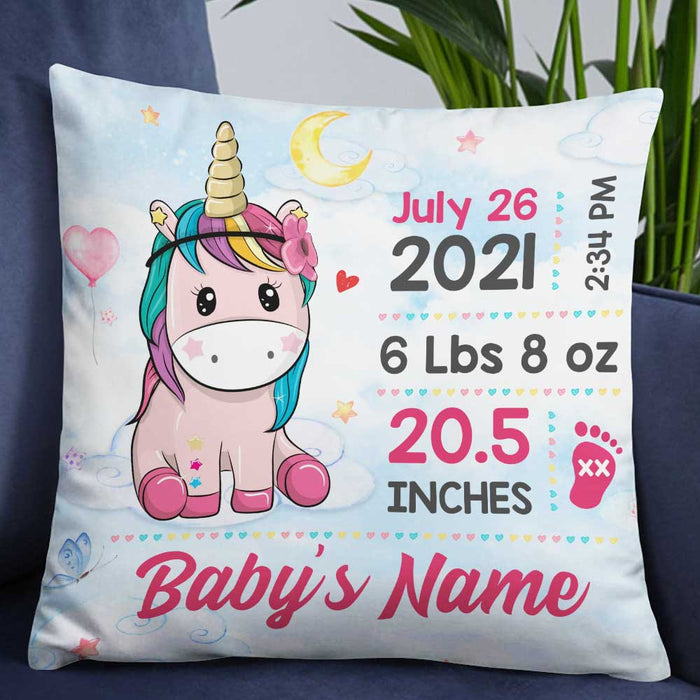 Personalized Baby Unicorn Birth Announcement NB172 24O57 1