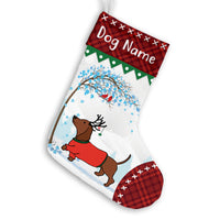 Personalized Dachshund Dog Christmas Stocking NB111 85O57 thumb 1