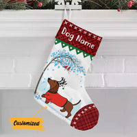 Personalized Dachshund Dog Christmas Stocking NB111 85O57 thumb 1