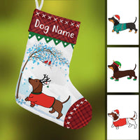 Personalized Dachshund Dog Christmas Stocking NB111 85O57 thumb 1