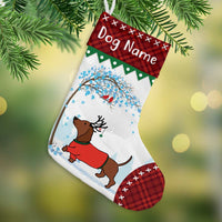 Personalized Dachshund Dog Christmas Stocking NB111 85O57 thumb 1