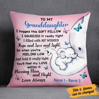 Personalized Granddaughter Elephant Pillow NB121 30O58 thumb 1