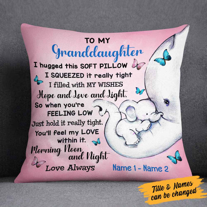 Personalized Granddaughter Elephant Pillow NB121 30O58 1