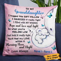 Personalized Granddaughter Elephant Pillow NB121 30O58 thumb 1