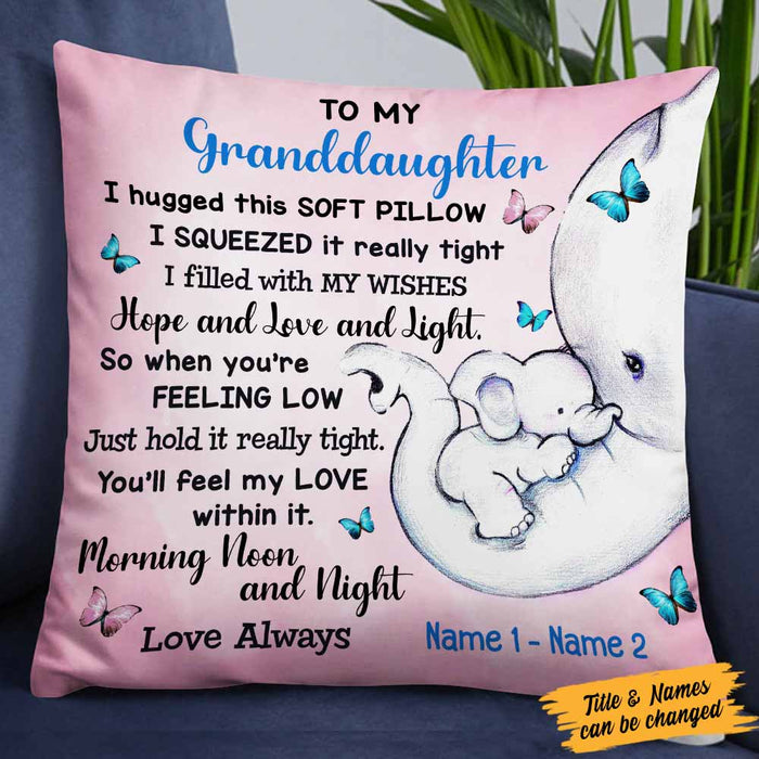 Personalized Granddaughter Elephant Pillow NB121 30O58 1