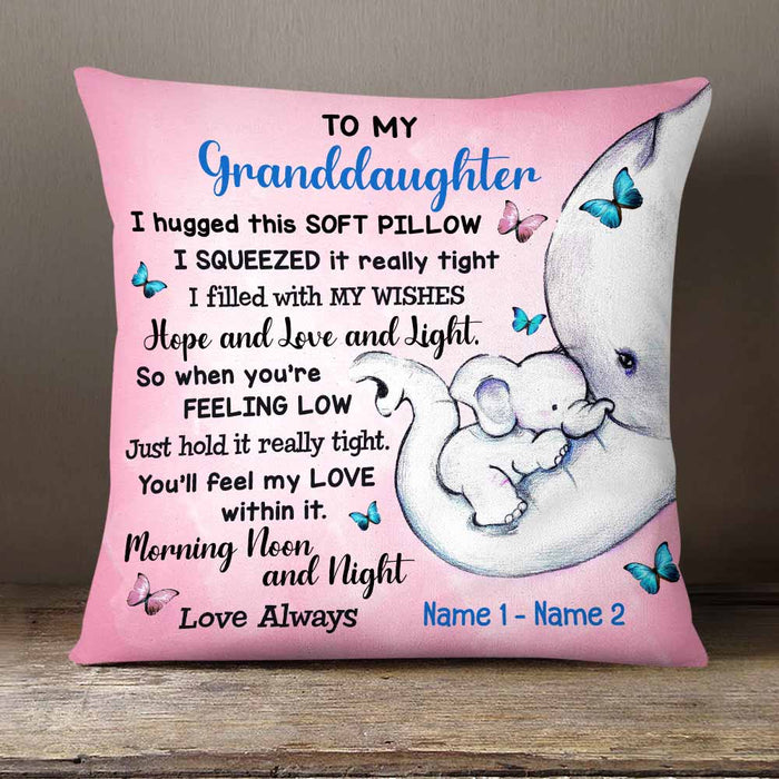 Personalized Granddaughter Elephant Pillow NB121 30O58 1