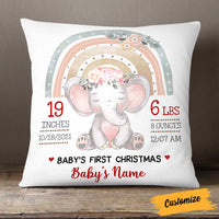 Personalized Elephant Baby Christmas Pillow NB26 30O58 thumb 1