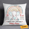 Personalized Elephant Baby Christmas Pillow NB26 30O58 1