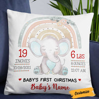 Personalized Elephant Baby Christmas Pillow NB26 30O58 thumb 1