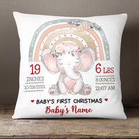 Personalized Elephant Baby Christmas Pillow NB26 30O58 thumb 1