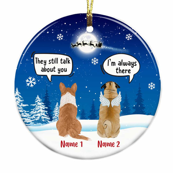 Personalized Memo Dog Conversation Circle Ornament NB114 81O34 1