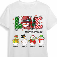 Personalized Grandma Christmas Snowman T Shirt NB112 26O47 thumb 1
