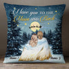 Personalized Mom Daughter Granddaughter Love You To The Moon And Back Pillow NB121 85O34 thumb 1
