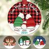Personalized Family First Christmas Together Circle Ornament NB112 30O58 1