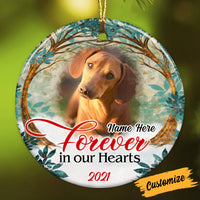 Personalized Memo Dog Cat Circle Ornament NB122 87O53 thumb 1