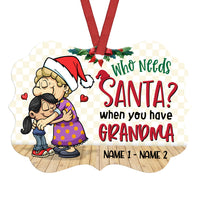 Personalized Grandma Santa Christmas Benelux Ornament NB121 95O36 thumb 1
