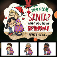 Personalized Grandma Santa Christmas Benelux Ornament NB121 95O36 thumb 1