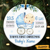 Personalized Baby First Christmas Circle Ornament NB122 95O47 thumb 1