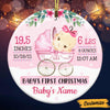 Personalized Baby First Christmas Circle Ornament NB122 95O47 1