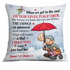 Personalized Christmas Elderly Couple Together Pillow NB121 23O34 1