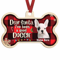 Personalized Dog Photo Christmas Bone Ornament NB132 30O58 thumb 1