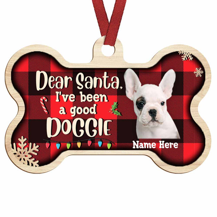 Personalized Dog Photo Christmas Bone Ornament NB132 30O58 1