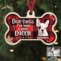Personalized Dog Photo Christmas Bone Ornament NB132 30O58 thumb 1