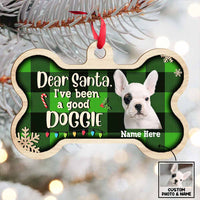Personalized Dog Photo Christmas Bone Ornament NB132 30O58 thumb 1