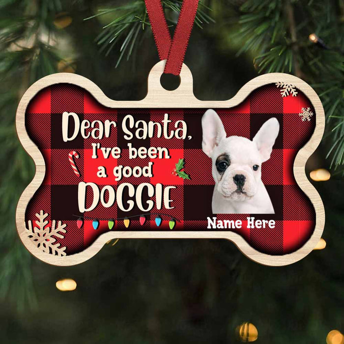 Personalized Dog Photo Christmas Bone Ornament NB132 30O58 1