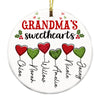 Personalized Grandma Mom Sweethearts Circle Ornament NB123 87O53 1