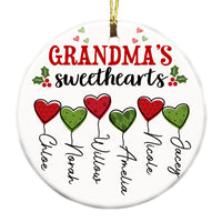 Personalized Grandma Mom Sweethearts Circle Ornament NB123 87O53 thumb 1