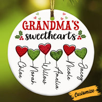 Personalized Grandma Mom Sweethearts Circle Ornament NB123 87O53 thumb 1