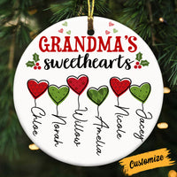 Personalized Grandma Mom Sweethearts Circle Ornament NB123 87O53 thumb 1