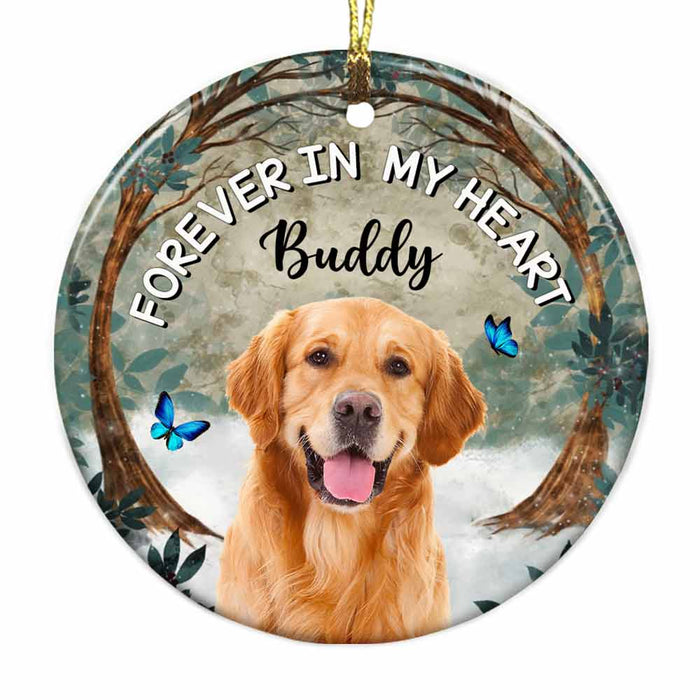 Personalized Dog Cat Photo Memo Circle Ornament NB123 85O57 1