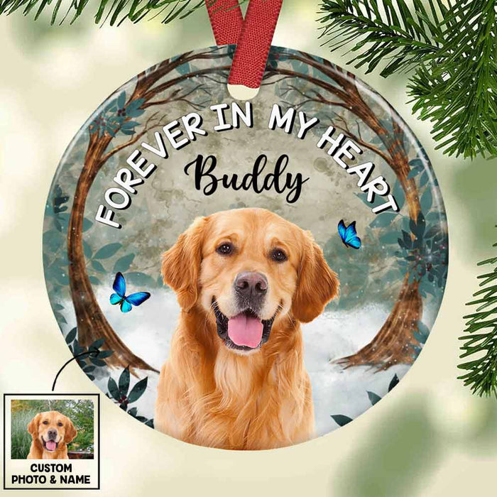 Personalized Dog Cat Photo Memo Circle Ornament NB123 85O57 1