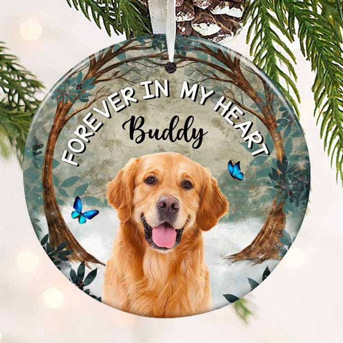 Personalized Dog Cat Photo Memo Circle Ornament NB123 85O57 1