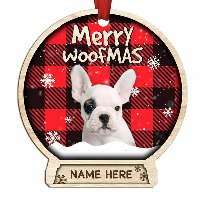 Personalized Cat Dog Photo Christmas Snow Globe Ornament NB133 30O58 1