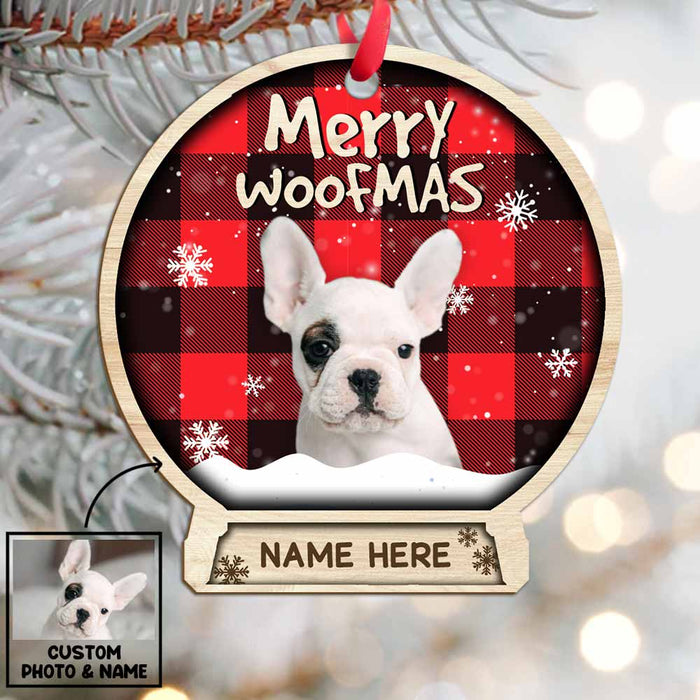 Personalized Cat Dog Photo Christmas Snow Globe Ornament NB133 30O58 1
