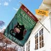 Personalized Witch Black Cat No Trespassing Halloween Flag SB81 87O57 1